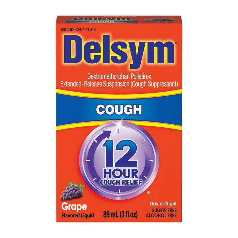 Delsym Delsym Cough Suppressant 12 Hour Relief Day Or Night Grape Flavored Liquid Health & Beauty Chocolate