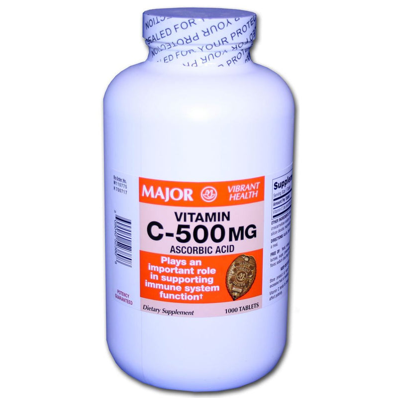 Major Major Vitamin C 500 Mg - 1000 Tabs Vitamins & Supplements White Smoke