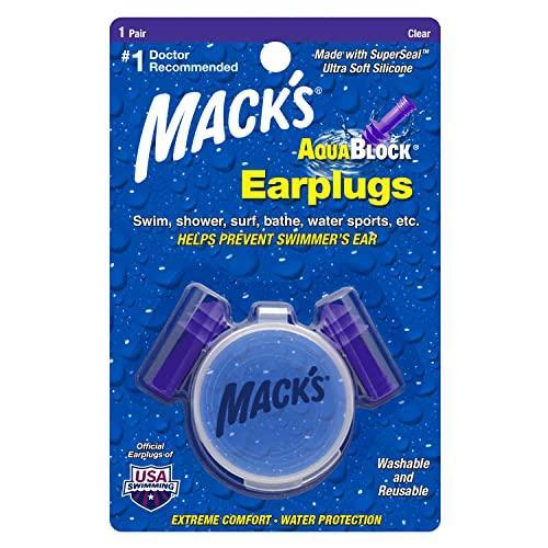 Macks Macks AquaBlock Swimming Earplugs Washable And Reusable Earplugs Dark Slate Blue