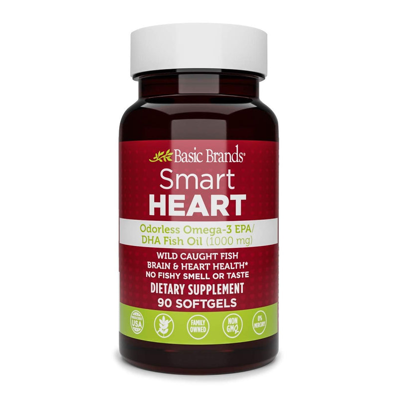 Basic Organics Basic Organics Omega 3 1000mg - 90 Enteric Coated Gelcaps Health & Beauty White Smoke