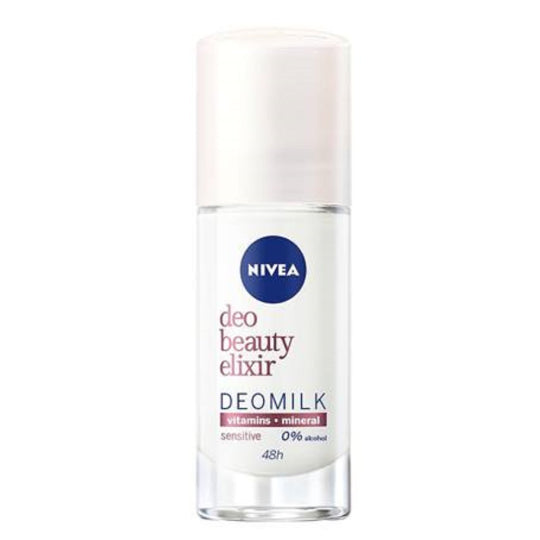 Nivea Nivea Deo Beauty Elixir Deomilk Sensitive Ball Antiperspirant Deodorant Roll-on 40 Ml Bath & Body White Smoke