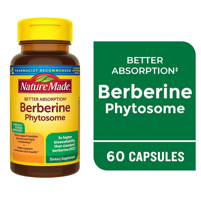 Nature Made NM Berberine Phytosom Cp 550Mg 60 Vitamins & Supplements White Smoke