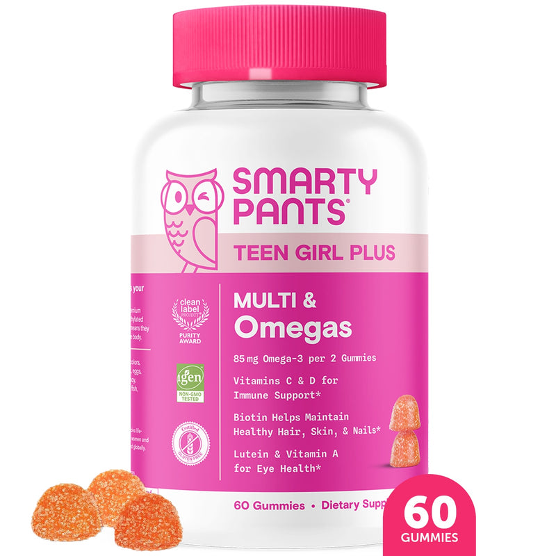 SmartyPants SmartyPants Teen Girl Multi And Omegas Gummies Vitamins & Supplements White Smoke