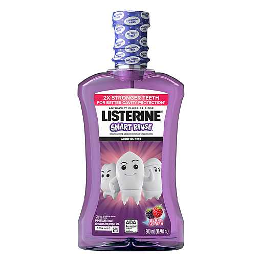 Listerine Listerine Rinse, Anticavity Fluoride, Berry Splash 500 Ml Mouthwash White Smoke