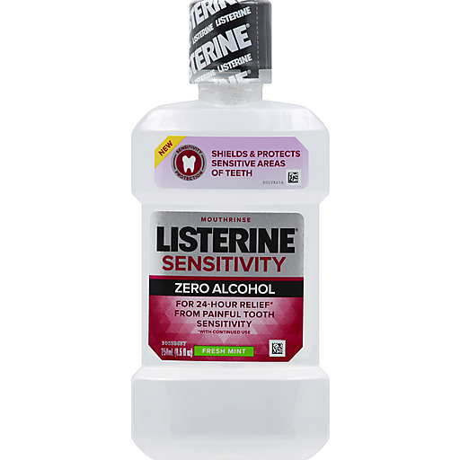Listerine Listerine Sensitivity Zero Alcohol Mouthwash 8.50 Fl Oz Mouthwash White Smoke
