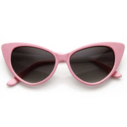 zeroUV Womens Fashion Hot Tip Pointed Vintage Cat Eye Sunglasses 8371 Sunglasses White Smoke Light Pink