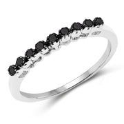 Bids.com 0.32 Carat Genuine Multi Diamond .925 Sterling Silver Ring Rings White Smoke size 6.00,size 7.00,size 8.00,size 9.00