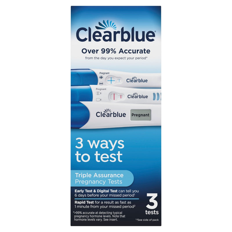 Clearblue Clearblue Triple Assurance Pregnancy Tests - 3ct Pregnancy Tests Light Gray