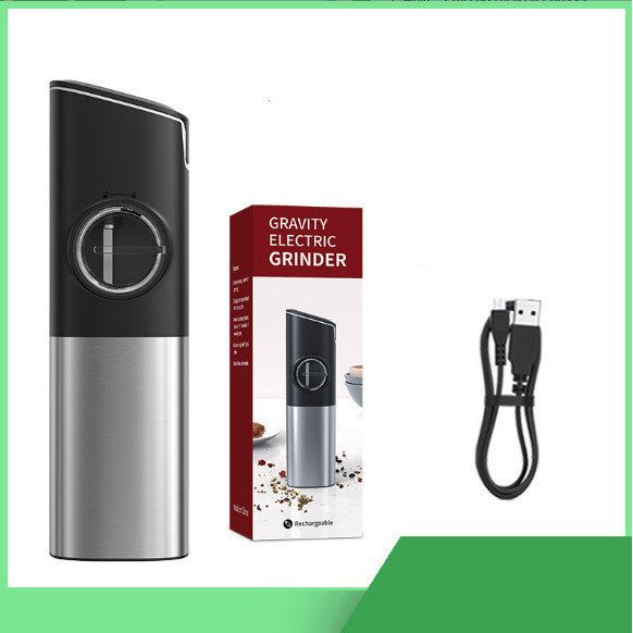 SmartPursue™ Kitchen Ceramic Pepper Electric Grinder Spice Grinders White Smoke 1set / USB