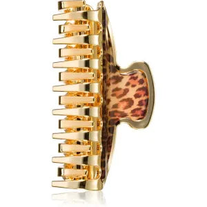 0 Janeke Hair-Clip Leopard Claw Clip 9,5x3,5 Cm 1 Pc Hair Claws & Clips White Smoke