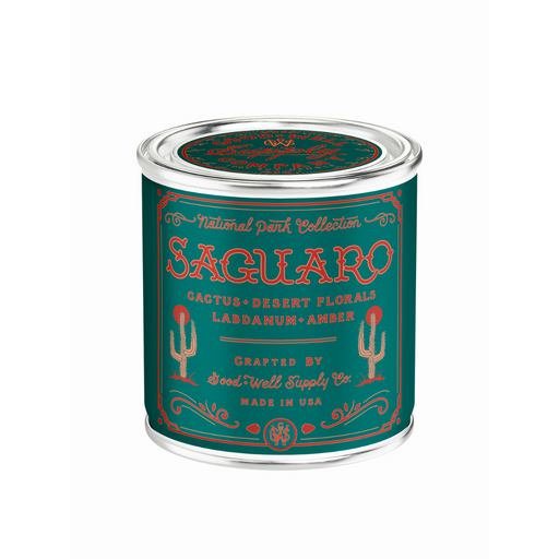 Good & Well Supply Co Saguaro National Park Candle Candles Dark Cyan Half Pint / 8oz / Cotton Wick,Pint / 14oz / Cotton Wick