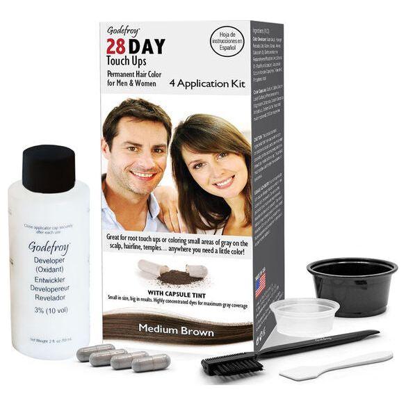 GodefroyBeauty 28 DAY TOUCH UPS Capsule Hair Tint Light Gray Dark brown,Medium Brown,Natural Black