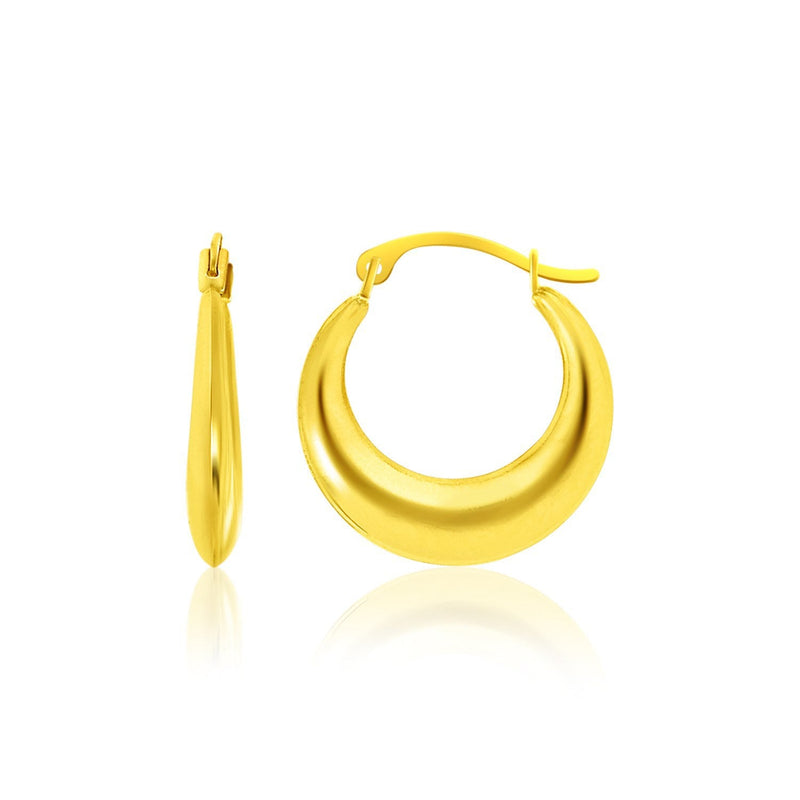 Bids.com 14k Yellow Gold Graduated Round Shape Hoop Earrings Earrings White Smoke Yellow Gold