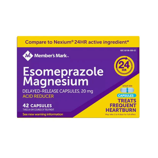 Member`s Mark AURO HEALTH ESOMEPRAZOLE MAGNESIUM DELAYED-RELEASE CAPSULES, 42 COUNT Medicine & Drugs Dark Slate Blue