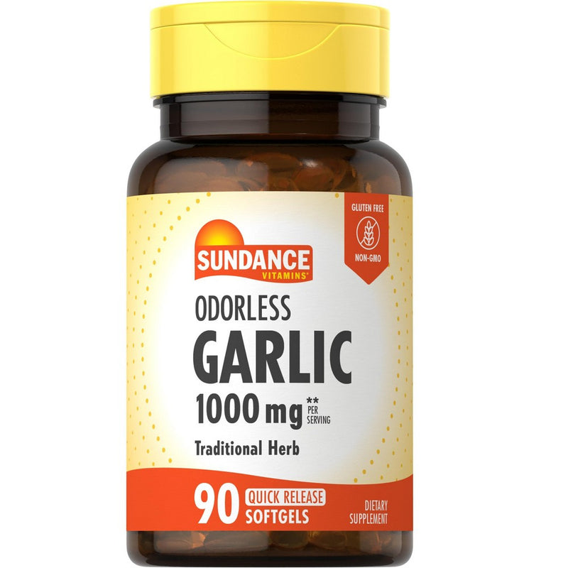 Sundance Sundance Vitamins Odorless Garlic Softgels, 500 Mg, 90 Tabs Health & Beauty White Smoke