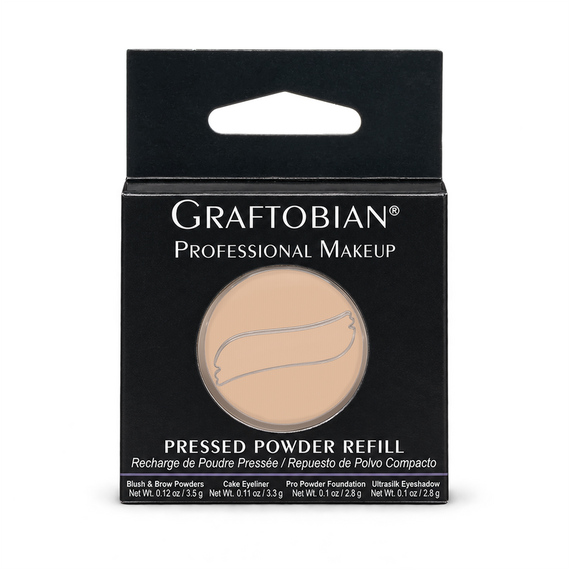 Graftobian Make-Up Company Pro Powder™ Foundation Refills, Ultra HD Pressed Powder White Smoke (W) Alabaster Baby
