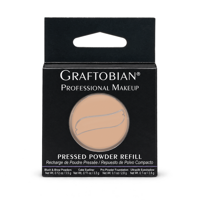 Graftobian Make-Up Company Pro Powder™ Foundation Refills, Ultra HD Pressed Powder White Smoke (W) Soft Ivory