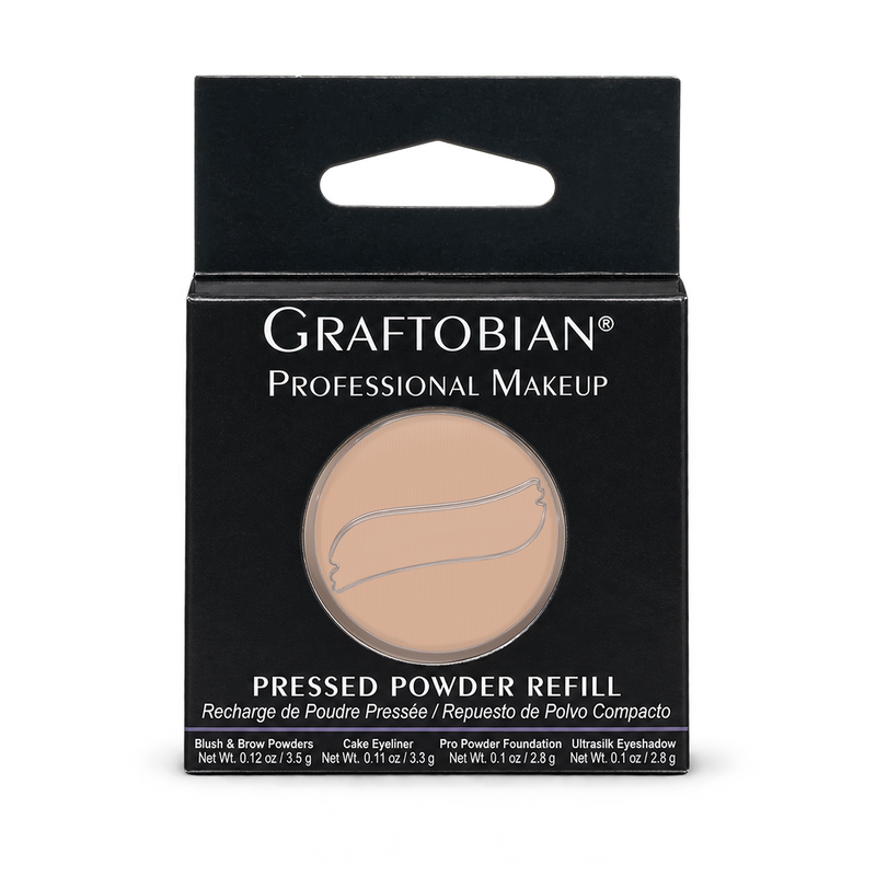 Graftobian Make-Up Company Pro Powder™ Foundation Refills, Ultra HD Pressed Powder White Smoke (C) Pale Honey