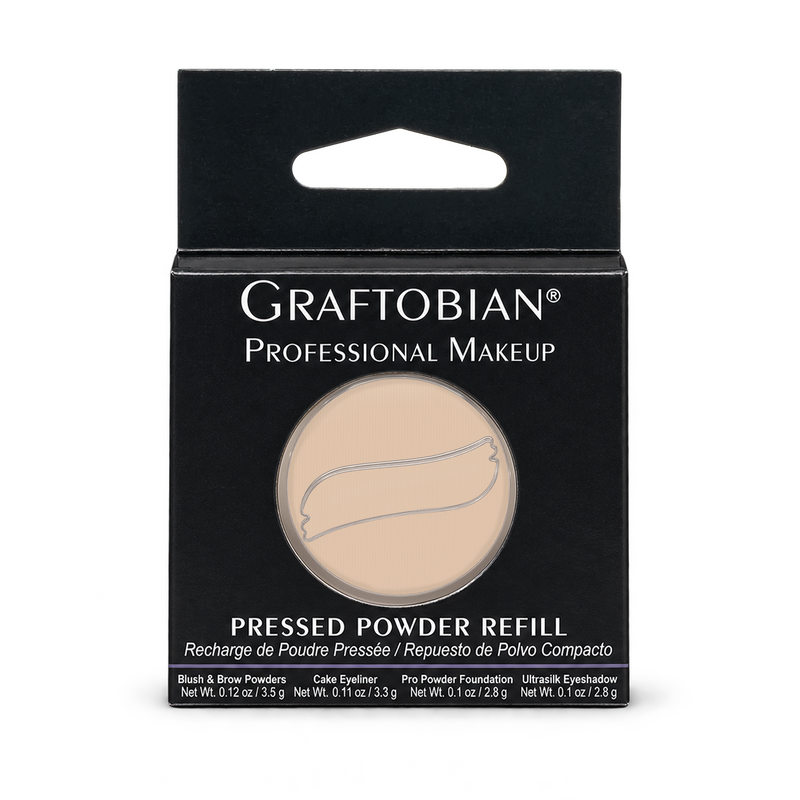 Graftobian Make-Up Company Pro Powder™ Foundation Refills, Ultra HD Pressed Powder White Smoke (N) Fair Maiden