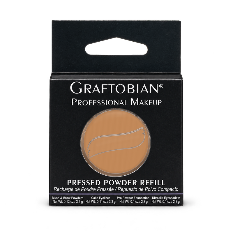 Graftobian Make-Up Company Pro Powder™ Foundation Refills, Ultra HD Pressed Powder White Smoke (W) Healthy Tan