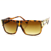 zeroUV 1980's European Retro Fashion Sunglasses 8902 Sunglasses White Smoke Tortoise Gold