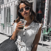 zeroUV Retro 1990's Fashion Oval Clout Goggle Sunglasses 51mm C381 Sunglasses Gray Black Smoke,White Smoke,Tortoise Smoke,Clear Green,Red Smoke,White / Smoke,White / Smoke (2-pack)