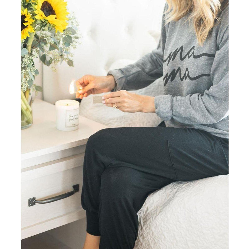 Sunflower Motherhood Great Mom Candle Candles Light Gray