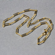 Bids.com 14k Yellow Gold Textured Paperclip Chain (3.5mm) Necklaces Dark Gray 16 / Yellow Gold,18 / Yellow Gold,20 / Yellow Gold