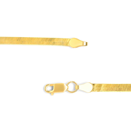 Bids.com Unisex Solid 14K Yellow Gold 2.8mm Imperial Herringbone Chain Necklace - 18" Inches Necklaces White Smoke Yellow.Gold / 18