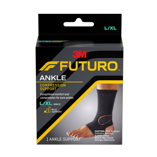 Futuro FUTURO Comfort Slim Silhouette Ankle Support, Breathable Sleeve, L/XL Supports & Braces Black