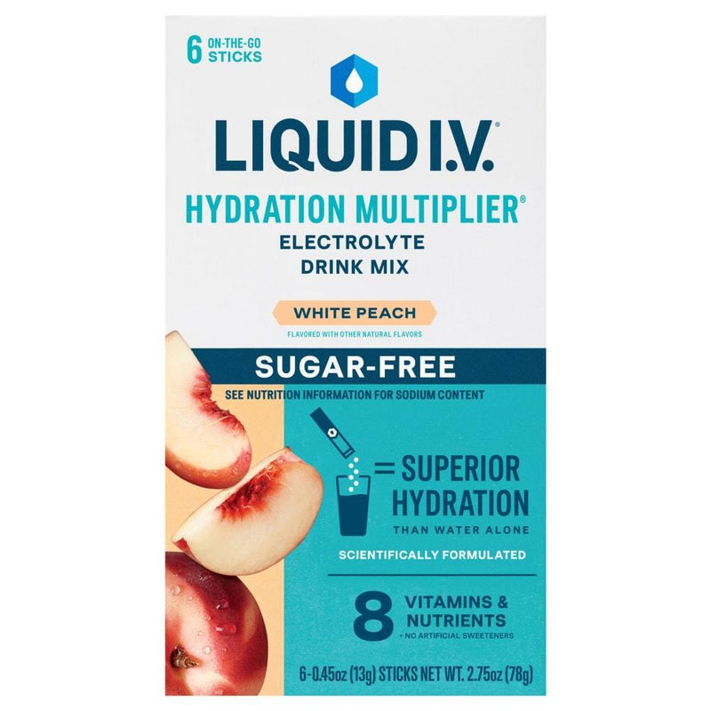 Liquid I.V. Liquid I.V. Electrolyte Drink Mix, Sugar Free, White Peach Beverages Lavender
