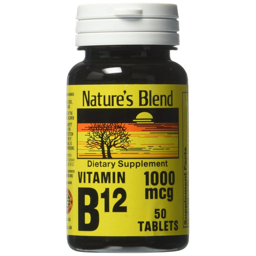 Nature's Blend Nature's Blend Vitamin B12 1000 Mcg Tablets 50 Ct Vitamins & Supplements White Smoke