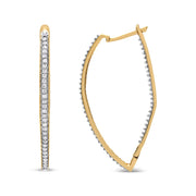 Bids.com 10k Yellow Gold Round Cut Diamond Earrings (1 cttw, I-J Color, I2-I3 Clarity) Earrings White Smoke Yellow.Gold / 1