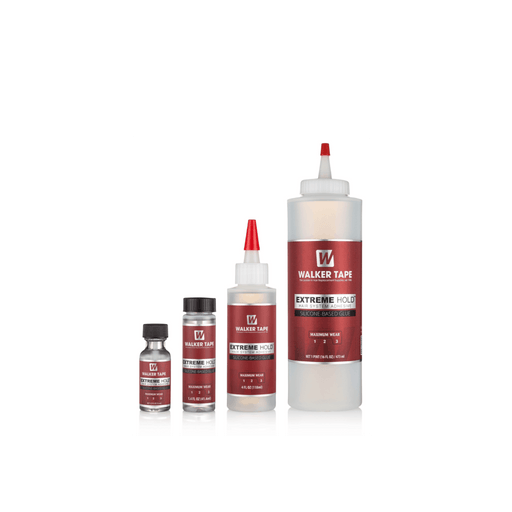 VIP Extensions Walker Tape Extreme Hold Wig Adhesive Brown 1/2 oz Brush on,1.4 oz  Brush on,4 oz Squeeze Bottle,1 PINT (16 onz)