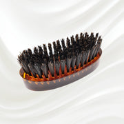 KOH-I-NOOR Beauty USA Jaspè Military Boar Bristle Brush - Men's Hair & Beard Grooming Hair Brush White Smoke Boar Bristles / Large,Boar Bristles / Small