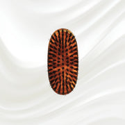 KOH-I-NOOR Beauty USA Jaspè Military Boar Bristle Brush - Men's Hair & Beard Grooming Hair Brush Black Boar Bristles / Small