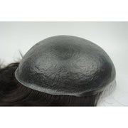 VIP Extensions VIP Extensions Men's PU Skin Toupee, 100% Human Hair Wig Dark Slate Gray 1,1B - Off Black,2 - Dark Brown,4 - Light Brown,1B40,GRAY,613,1B20,1B80