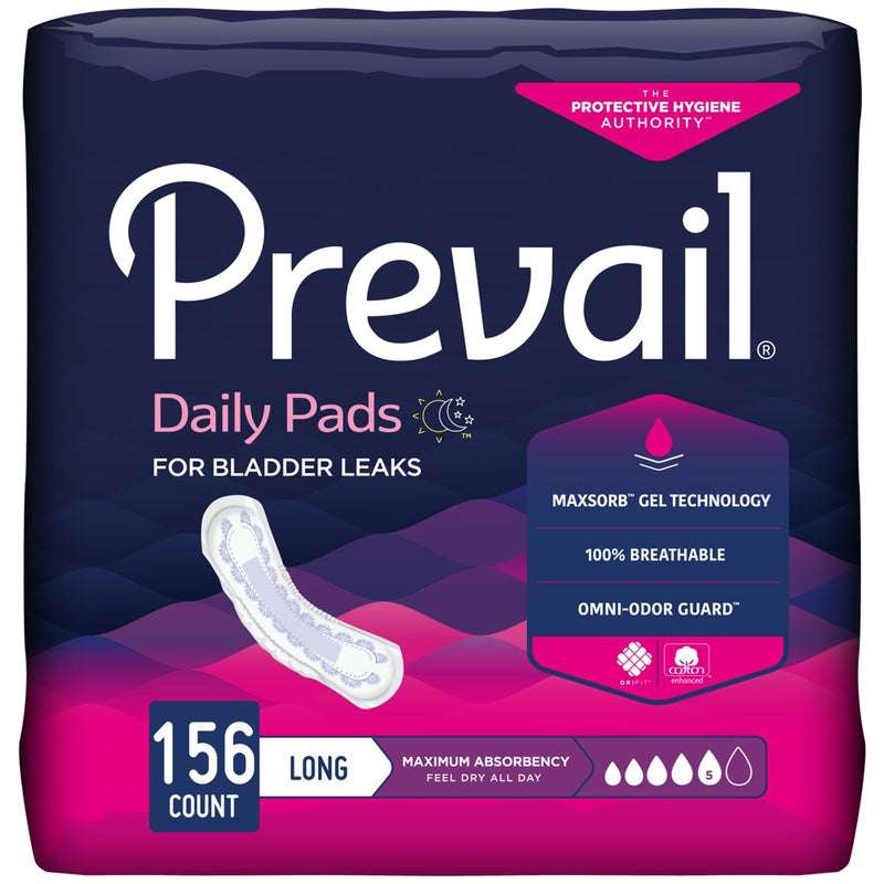 Prevail Prevail Pads, Maximum Absorbency, Long Length Health Care Midnight Blue