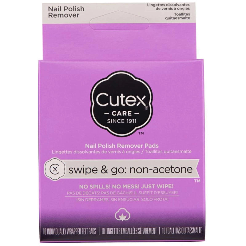 Cutex Cutex Plsh Rmvr Pa 10 Sw/G N/Actn Nail Polish Removers Orchid