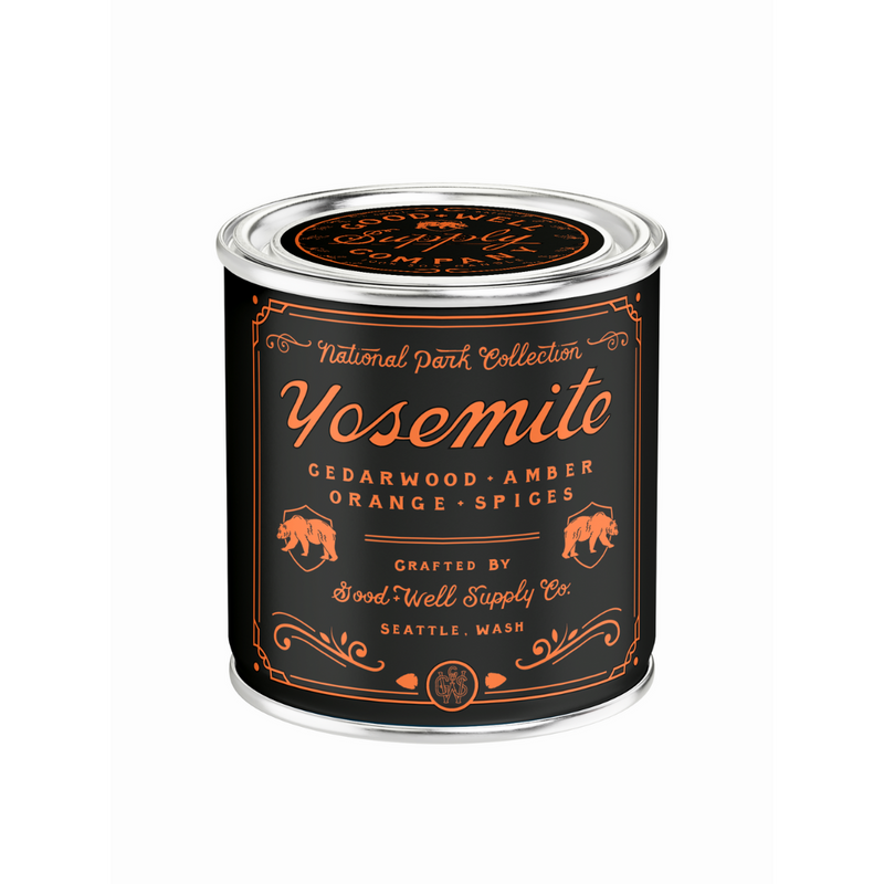 Good & Well Supply Co Yosemite National Park Candle Candles Dark Slate Gray Half Pint / 8oz / Cotton Wick,Pint / 14oz / Cotton Wick