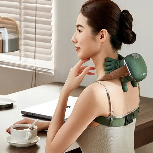 SmartPursue™ Master Hand Shoulder & Neck Massager with Heat Compress Electric massager Dark Gray 5finger style,Low-end model,Moss Green