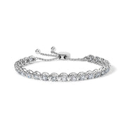 Bids.com 14K White Gold 6.00 Cttw Diamond 4â€-10â€ Adjustable Bolo Tennis Bracelet (I-J Color, I1-I2 Clarity) Bracelets White Smoke White.Gold / 9.5