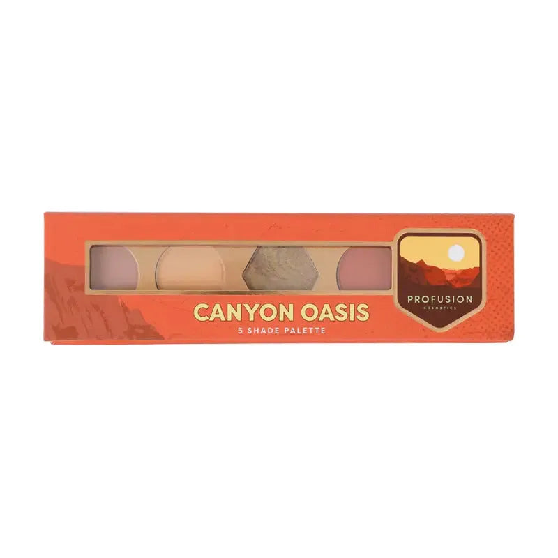 Profusion Cosmetics Blooming Beauty 5 shade palette Eyes Tomato Canyon Oasis,Wild Hot Spring,Desert Stargazing,Scenic Lake,Mountain Trail,Wildreness Explorer