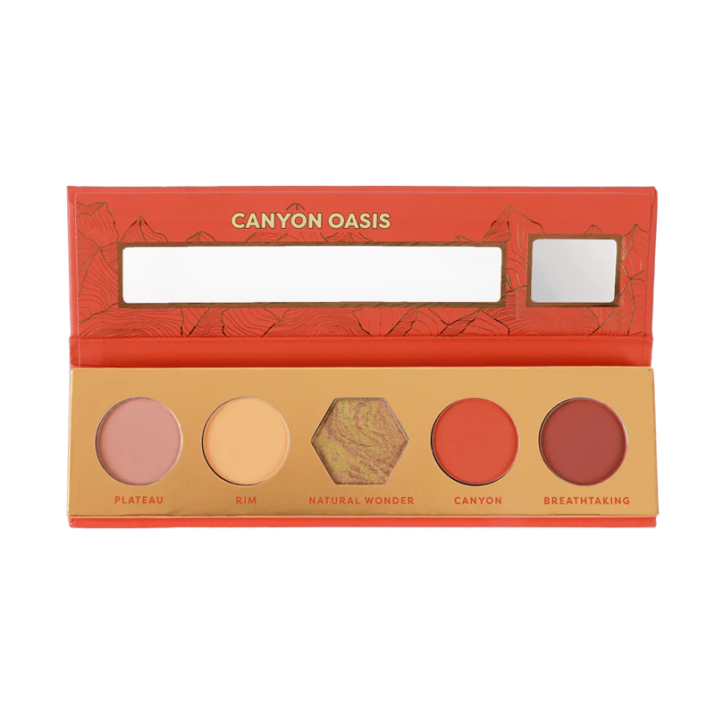 Profusion Cosmetics Blooming Beauty 5 shade palette Eyes Chocolate Canyon Oasis