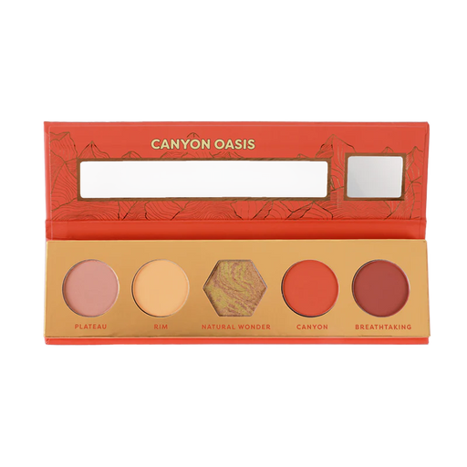 Profusion Cosmetics Blooming Beauty 5 shade palette Eyes Chocolate Canyon Oasis