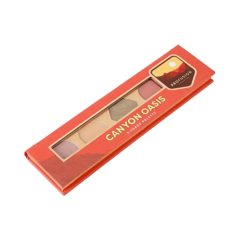 Profusion Cosmetics Blooming Beauty 5 shade palette Eyes Tomato Canyon Oasis,Wild Hot Spring,Desert Stargazing,Scenic Lake,Mountain Trail,Wildreness Explorer