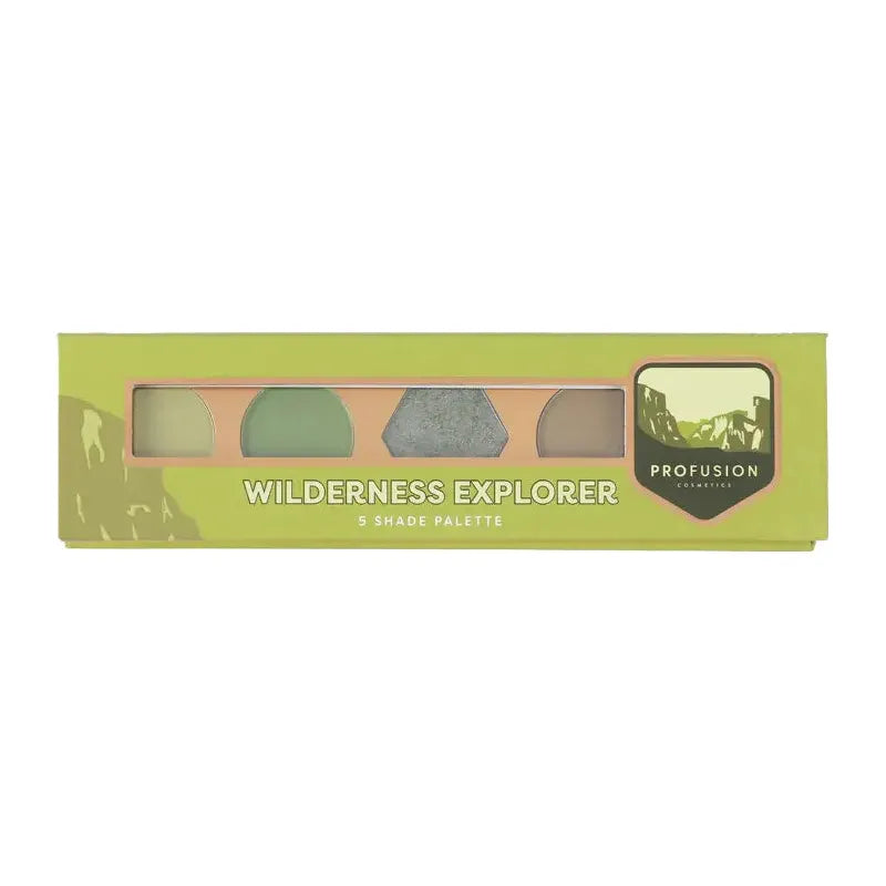 Profusion Cosmetics Blooming Beauty 5 shade palette Eyes Dark Khaki Canyon Oasis,Wild Hot Spring,Desert Stargazing,Scenic Lake,Mountain Trail,Wildreness Explorer
