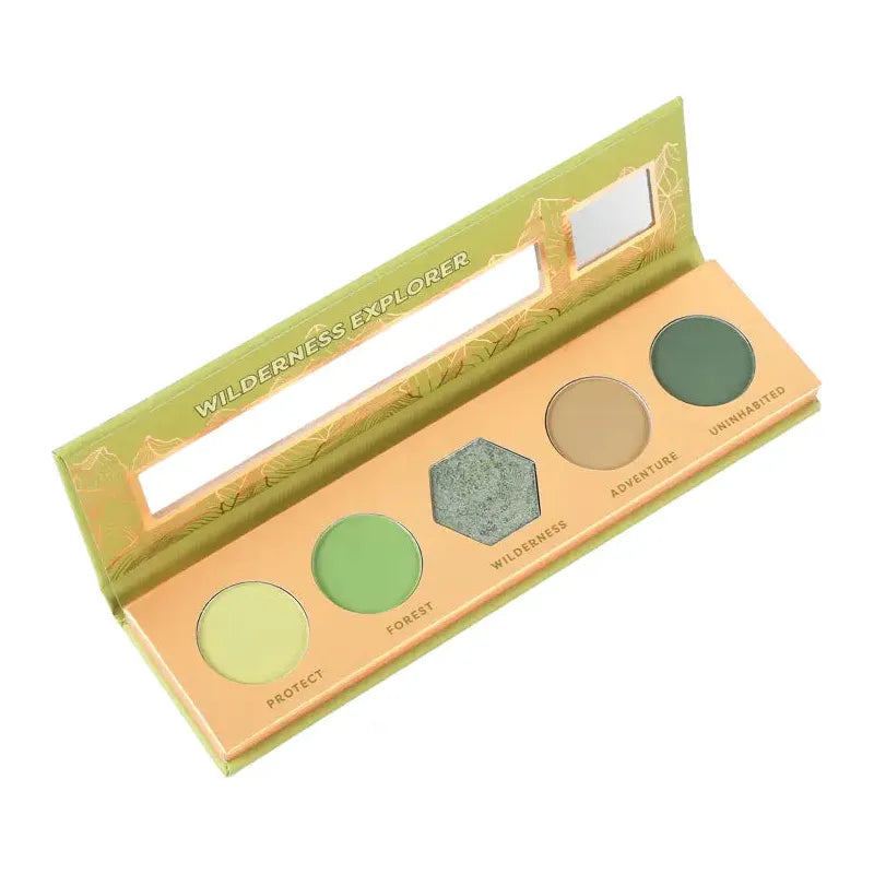 Profusion Cosmetics Blooming Beauty 5 shade palette Eyes Tan Canyon Oasis,Wild Hot Spring,Desert Stargazing,Scenic Lake,Mountain Trail,Wildreness Explorer
