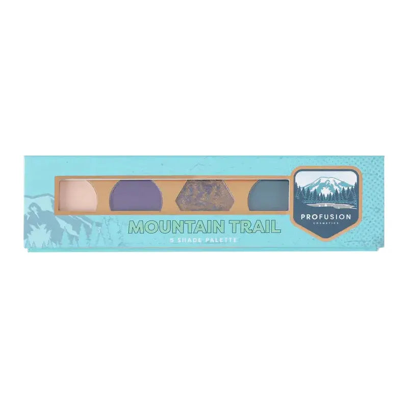 Profusion Cosmetics Blooming Beauty 5 shade palette Eyes Sky Blue Canyon Oasis,Wild Hot Spring,Desert Stargazing,Scenic Lake,Mountain Trail,Wildreness Explorer