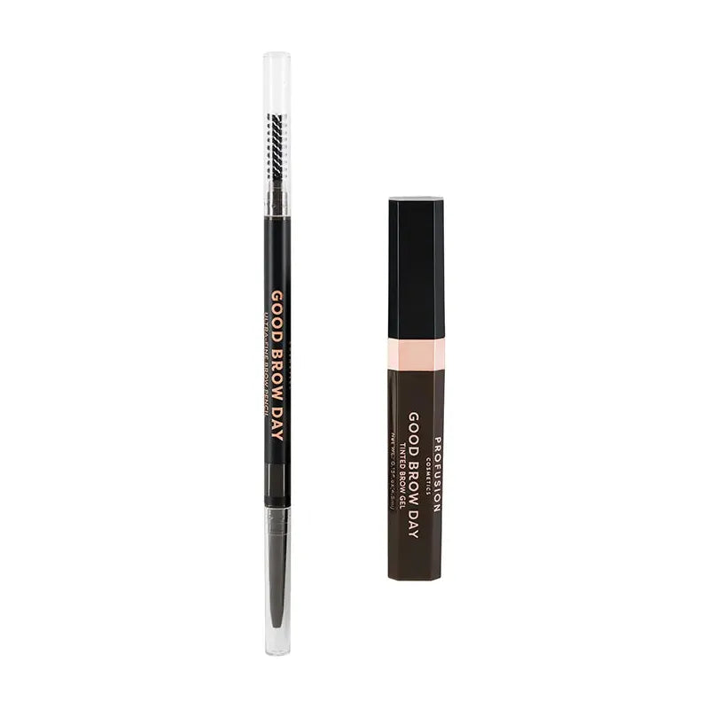 Profusion Cosmetics Good Brow Day 2pc Kit Brows Light Gray Blonde,Soft Brown,Soft Black